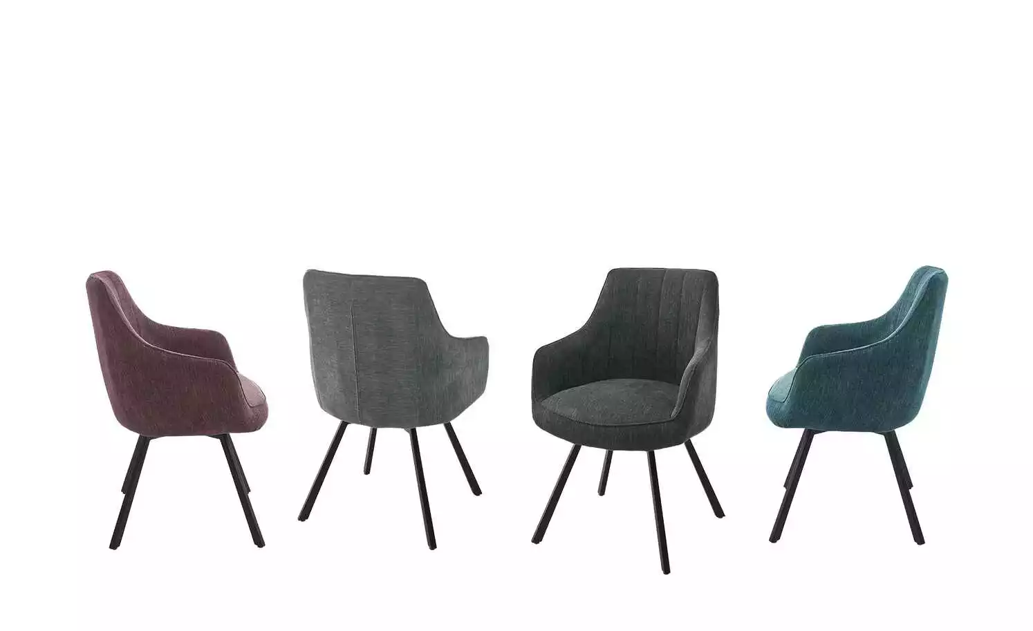 uno Polsterstuhl drehbar Loro | Petrol 4 uno Polsterstuhl drehbar Loro | Petrol – Bild 2
