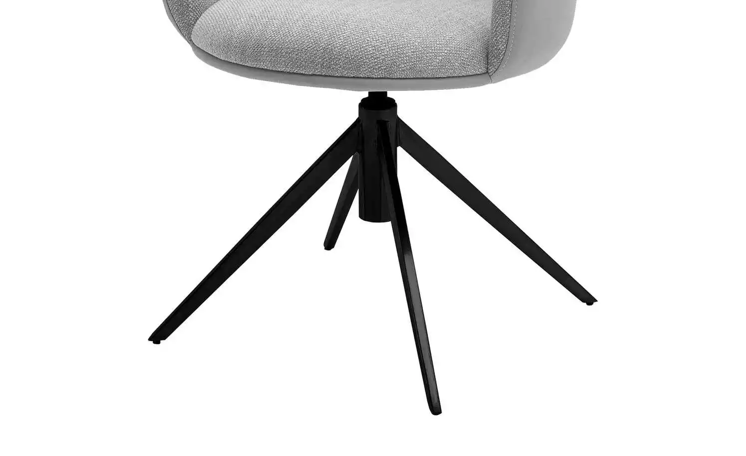 Polsterstuhl drehbar Curo | Grau Schwarz 7 Polsterstuhl drehbar Curo | Grau Schwarz – Bild 5
