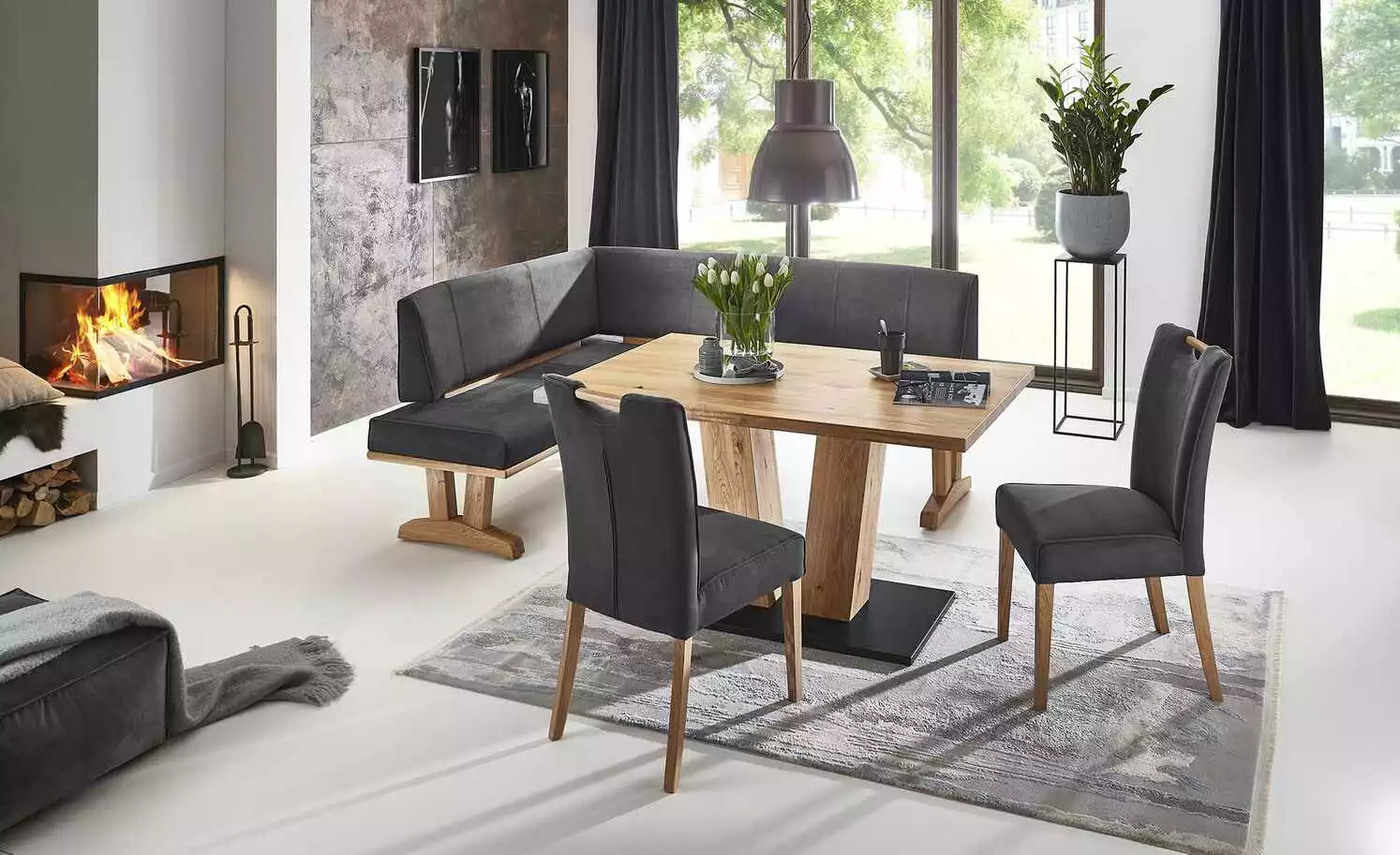 Polsterstuhl Mila | Graphit (Dunkelgrau) 3 Polsterstuhl Mila | Graphit (Dunkelgrau)