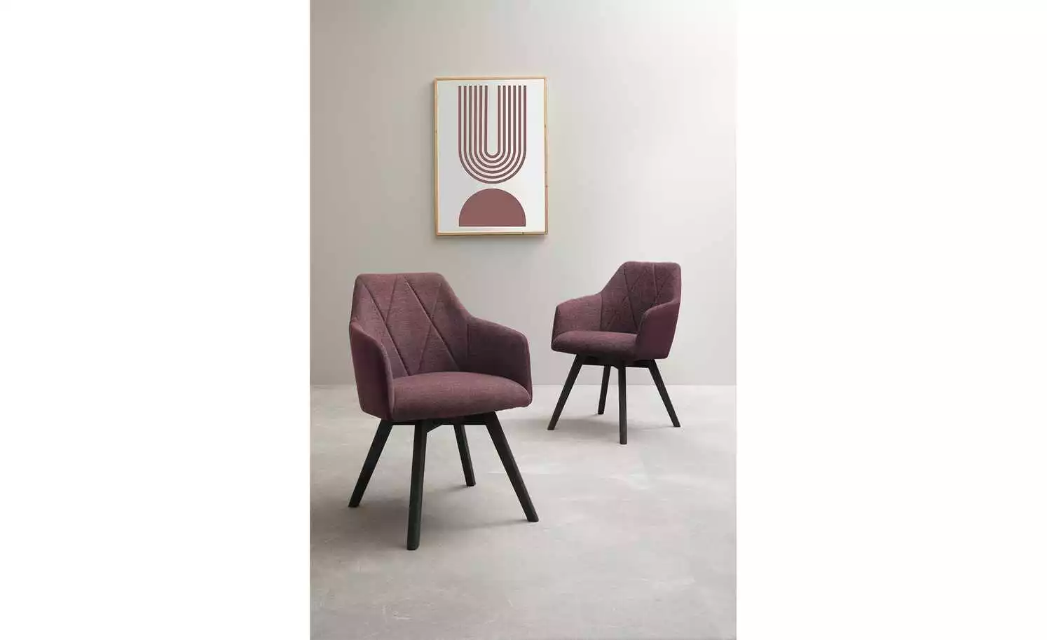 Dine + Mine Polsterstuhl Xalapa | Bordeaux Schwarz Nein 3 Dine + Mine Polsterstuhl Xalapa | Bordeaux Schwarz Nein