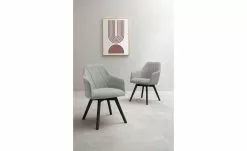 Dine + Mine Polsterstuhl Xalapa | Lichtgrau Schwarz Nein