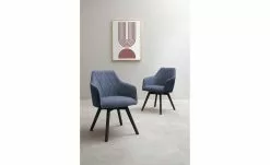 Dine + Mine Polsterstuhl Xalapa | Nachtblau Schwarz Nein