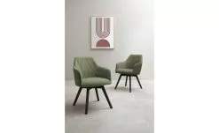 Dine + Mine Polsterstuhl Xalapa | Olivgrün Schwarz Nein