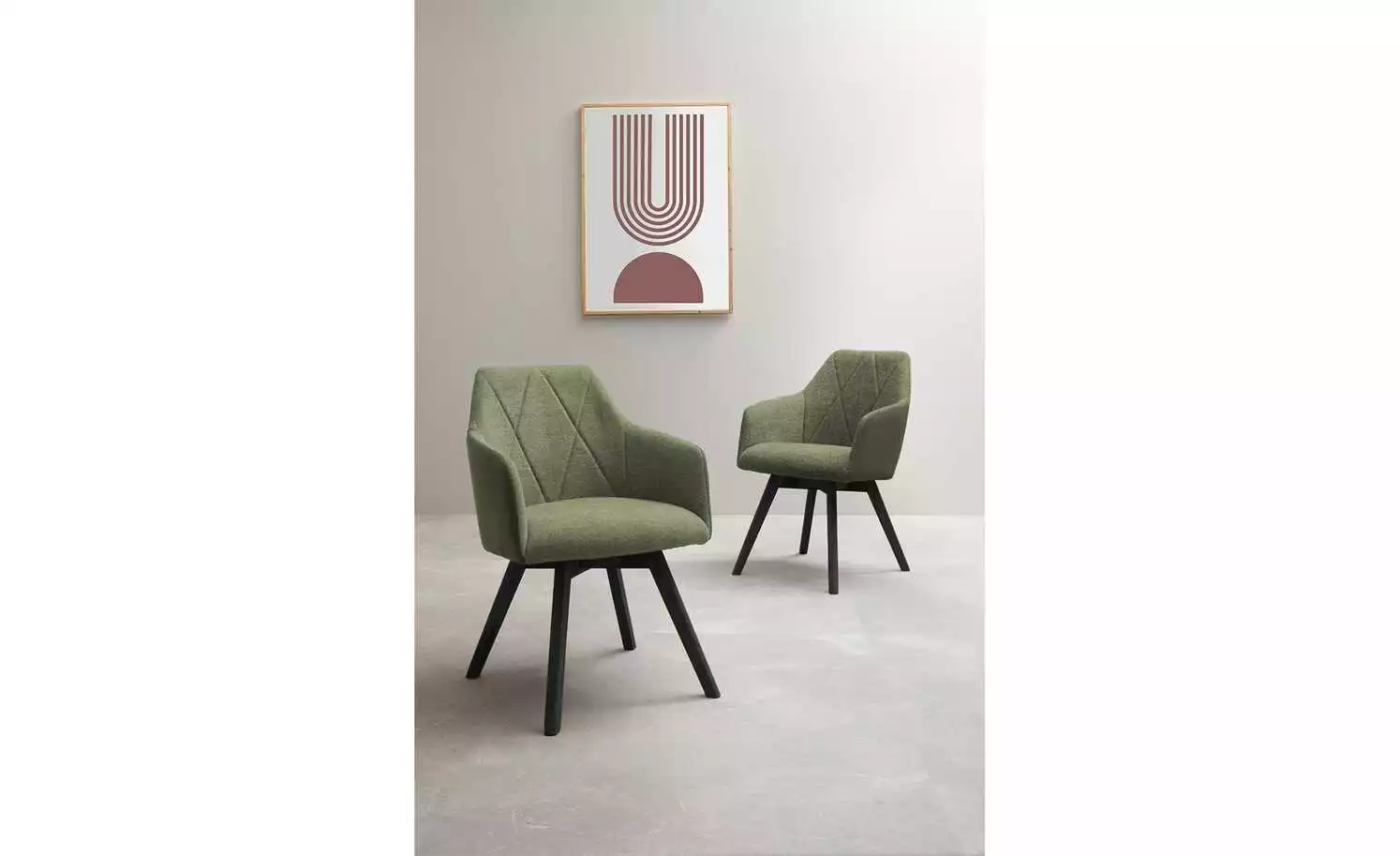 Dine + Mine Polsterstuhl Xalapa | Olivgrün Schwarz Nein 3 Dine + Mine Polsterstuhl Xalapa | Olivgrün Schwarz Nein