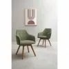 Dine + Mine Polsterstuhl Xalapa | Olivgrün Wildeiche Nein