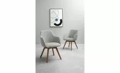 Dine + Mine Polsterstuhl Corby | Lichtgrau Wildeiche Nein