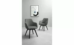 Dine + Mine Polsterstuhl Corby | Anthrazit Schwarz Nein