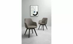 Dine + Mine Polsterstuhl Corby | Cappuccino (Braun) Schwarz Nein