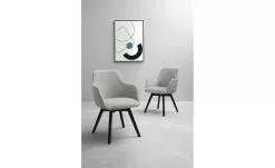 Dine + Mine Polsterstuhl Corby | Lichtgrau Schwarz Nein