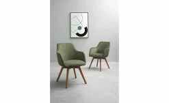 Dine + Mine Polsterstuhl Corby | Olivgrün Akaziefarbig Nein