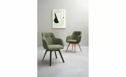 Dine + Mine Polsterstuhl Nador | Oliv Schwarz Nein