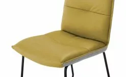 KOINOR Leder-Kufenstuhl Essay | Safran (Gelb) / Hellgrau -Stühle Verkäufe 2023 15307303 3 202206232232