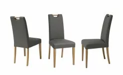 Woodford Polsterstuhl mit Griff Gabi 4 | Fango (Grau) Eiche