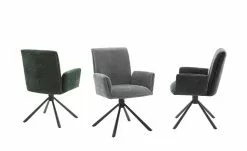 Polsterstuhl drehbar Lodis | Anthrazit Schwarz