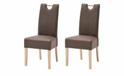 Woodford Polsterstuhl, 2er-Set Mable | Braun Buche