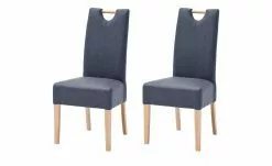 Woodford Polsterstuhl, 2er-Set Mable | Nachtblau Buche